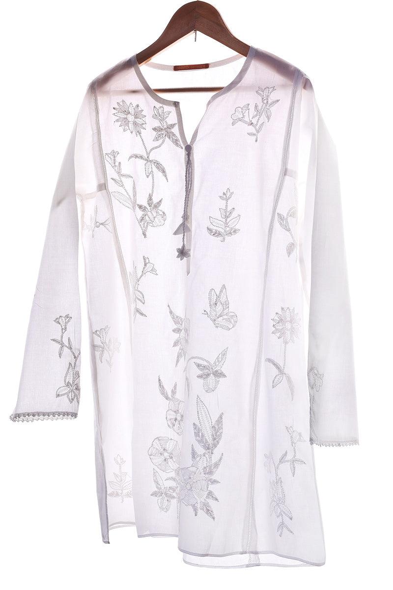 Generation - Urban Folige Botanic Kurta - 1 Piece - White - Lawn