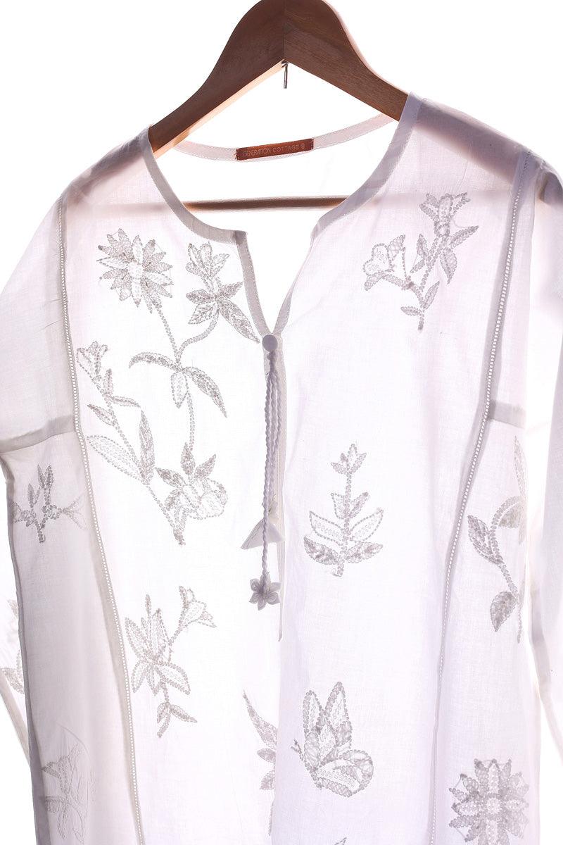 Generation - Urban Folige Botanic Kurta - 1 Piece - White - Lawn