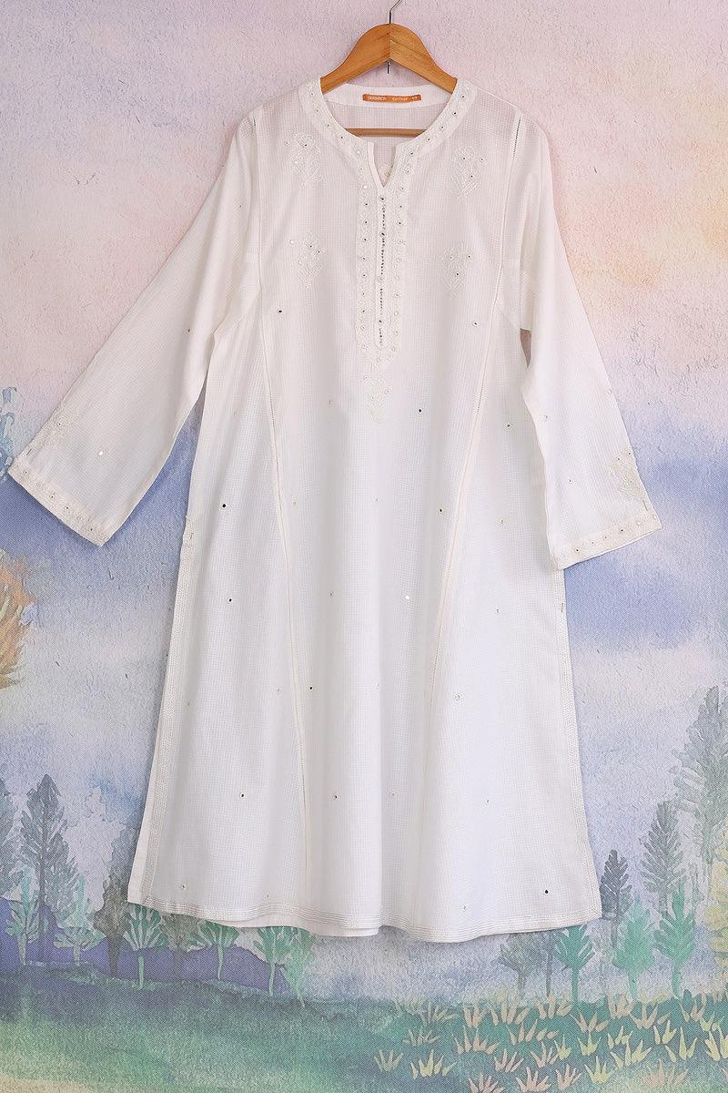 Generation - Bagheecha Sheehsakari Kurta - White - 1 Piece
