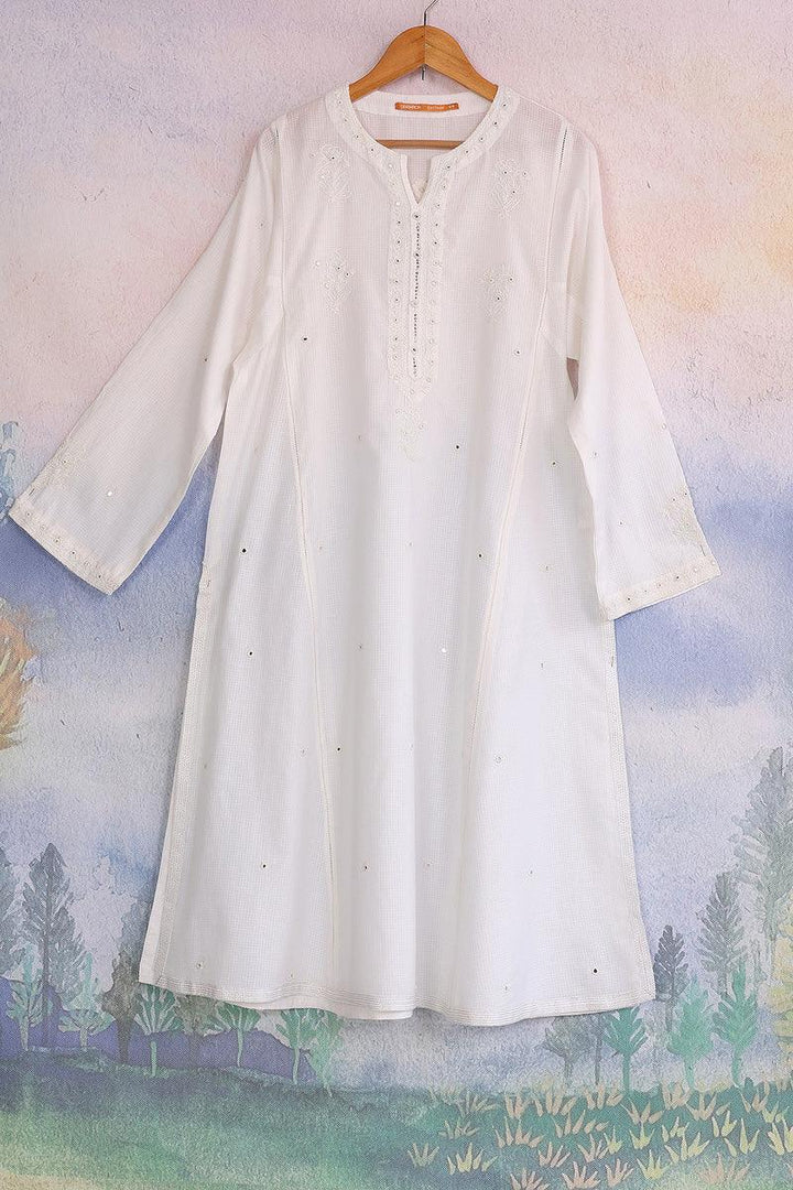 Generation - Bagheecha Sheehsakari Kurta - White - 1 Piece