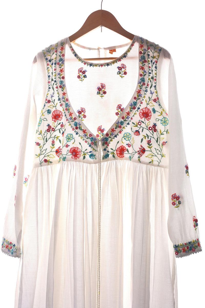 Generation - Bagheecha Embroidered Anarkali - White - 1 Piece