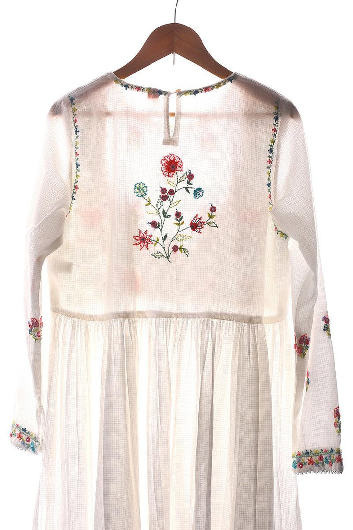 Generation - Bagheecha Embroidered Anarkali - White - 1 Piece