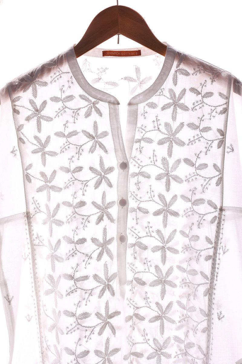 Generation - N K R Embroidered Kurta - White - 1 Piece