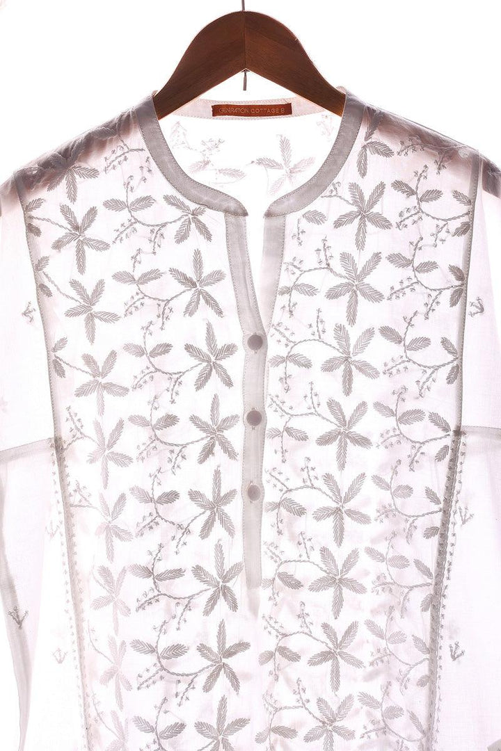 Generation - N K R Embroidered Kurta - White - 1 Piece