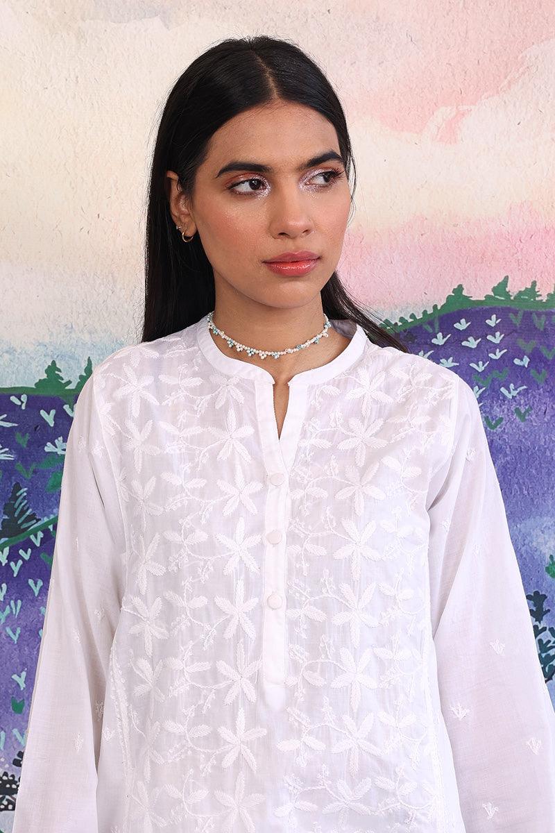 Generation - N K R Embroidered Kurta - White - 1 Piece