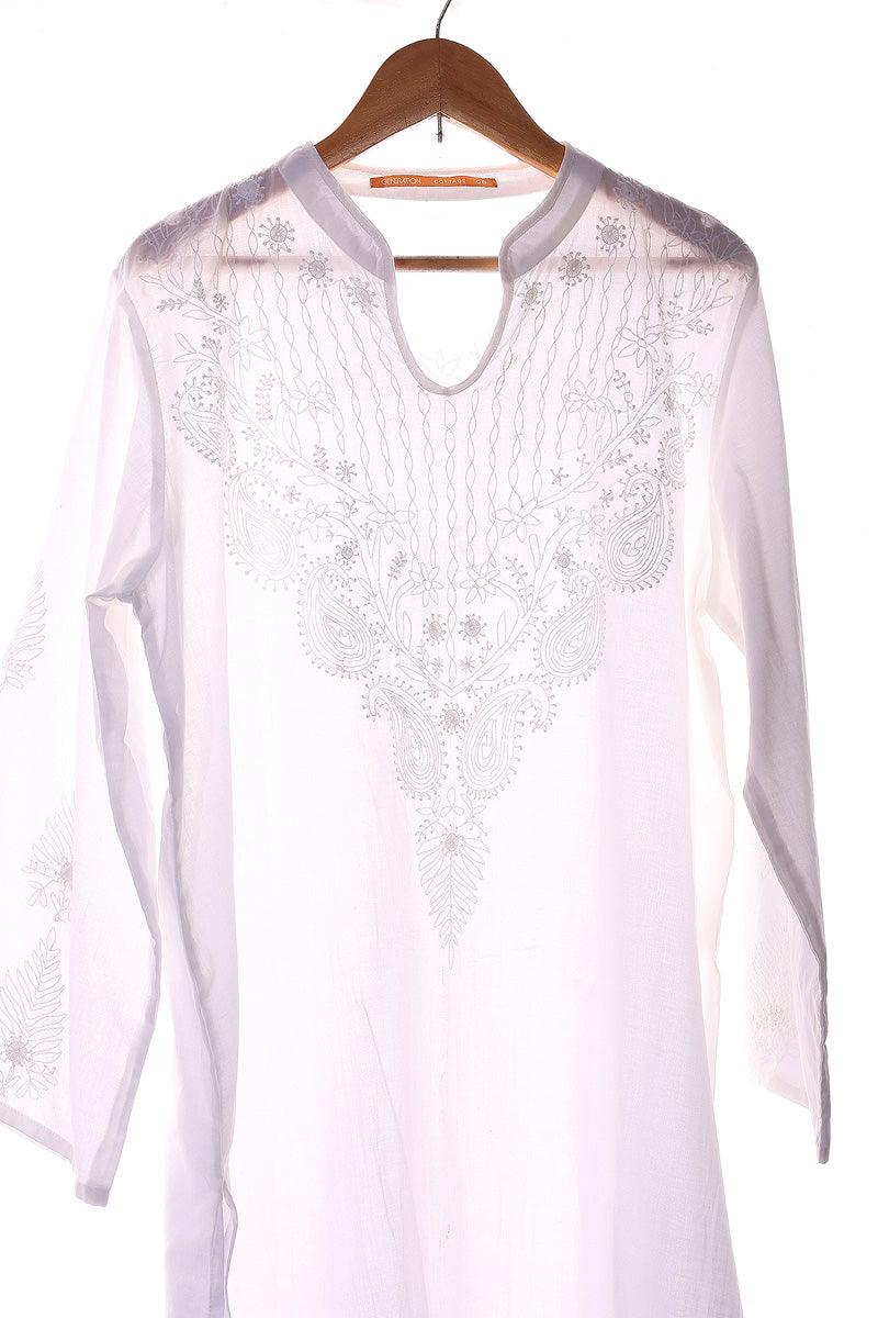 Generation - N K R Chikankari Kurta - White - 1 Piece