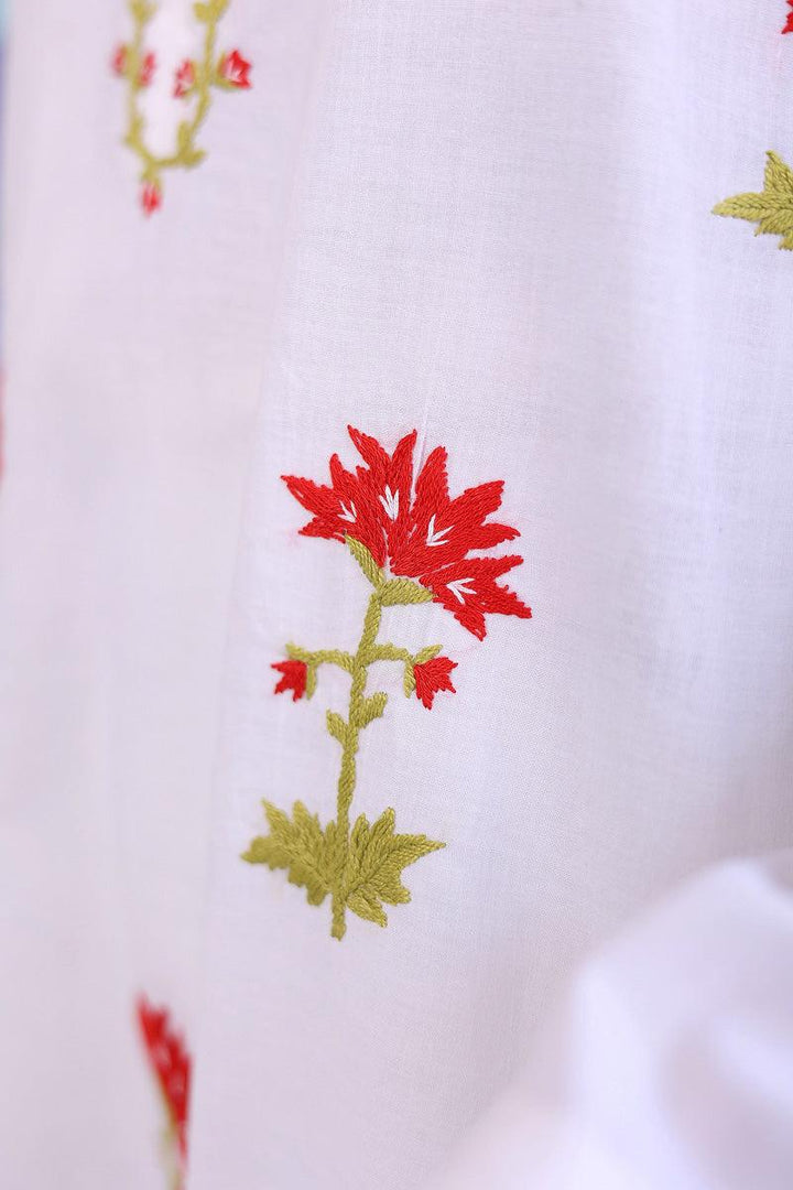 Generation - N K R Hand Embroidered Kurta - White - 1 Piece