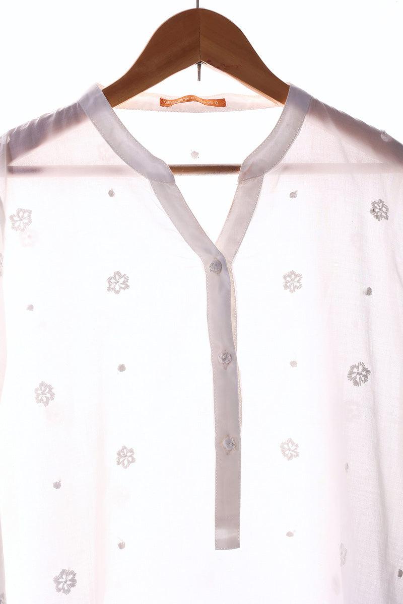 Generation - N K R Mini Florals Kurta - White - 1 Piece