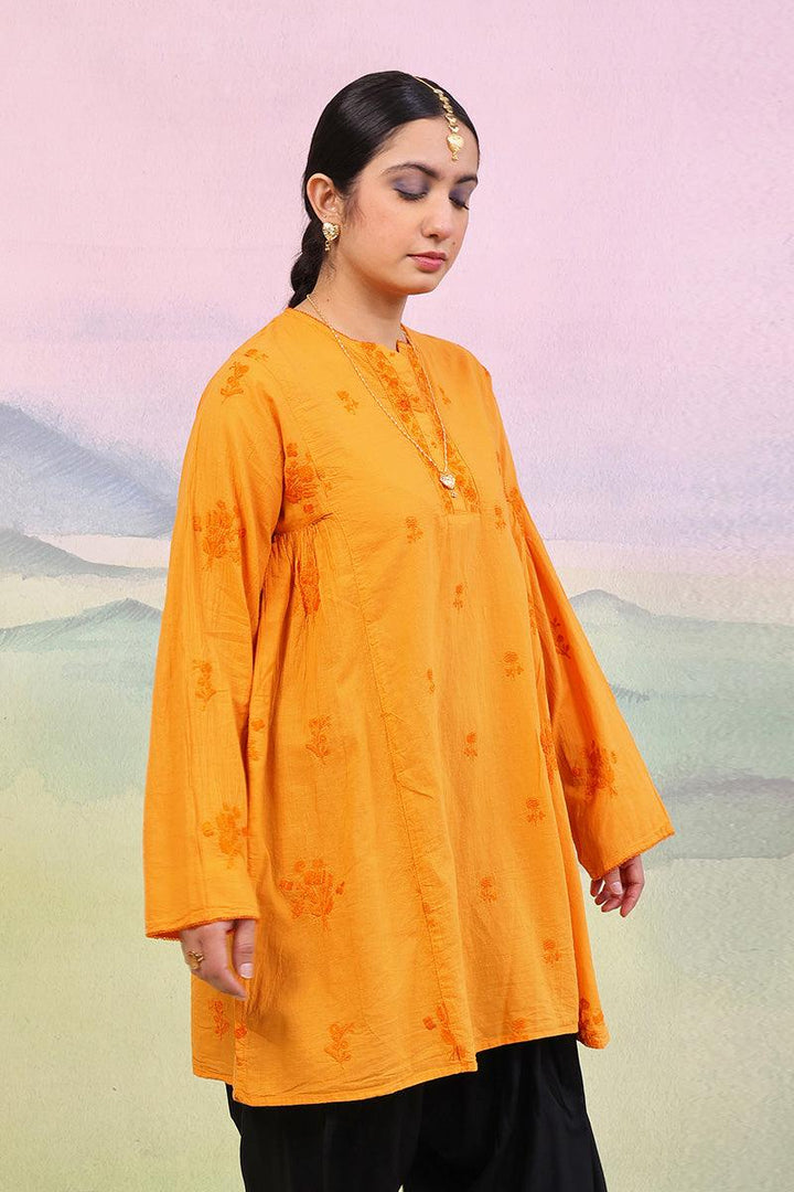 Generation - Baagh Tunic - 1 Piece - Orange - Lawn