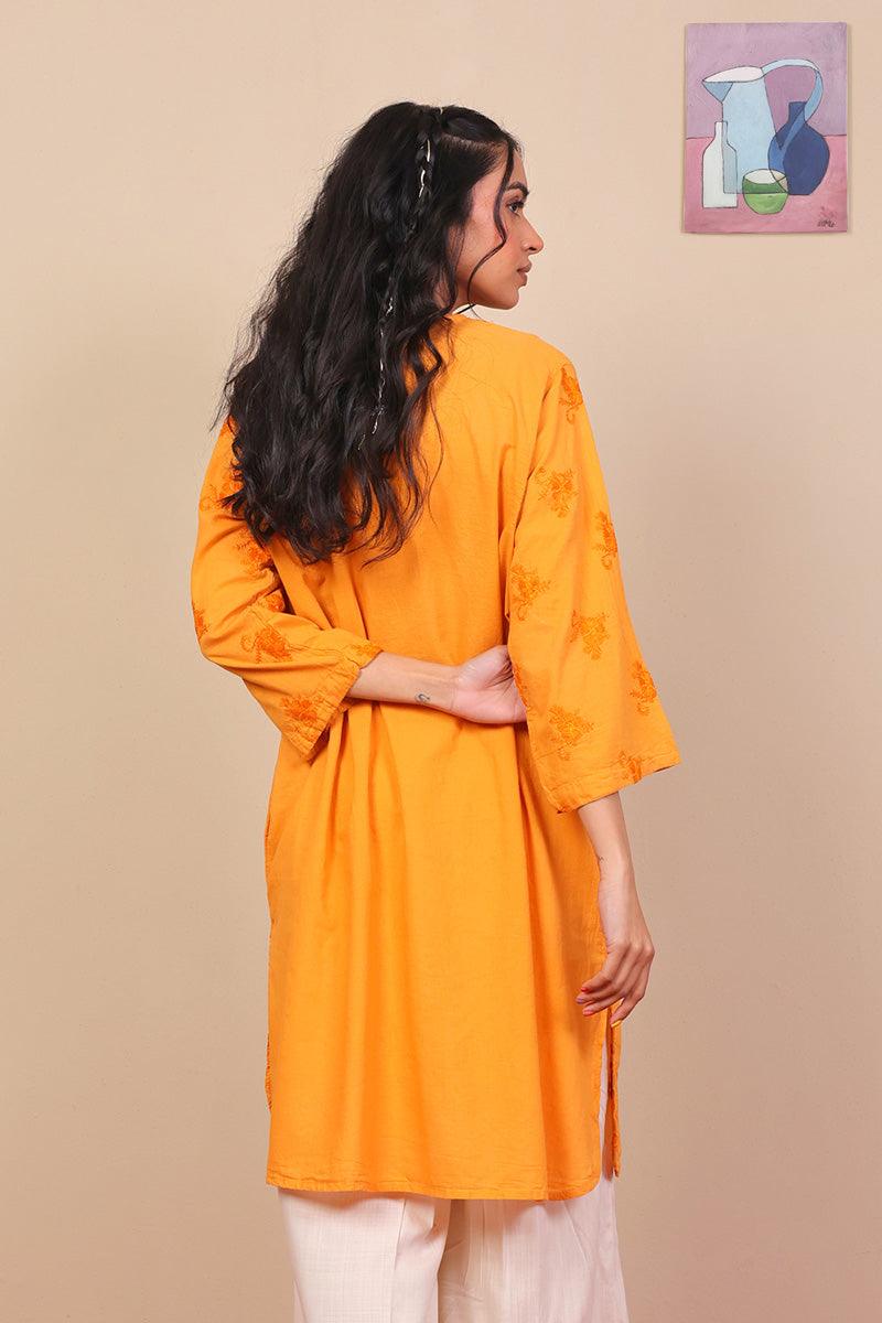 Generation - Baagh Kurta - 1 Piece - Orange - Lawn