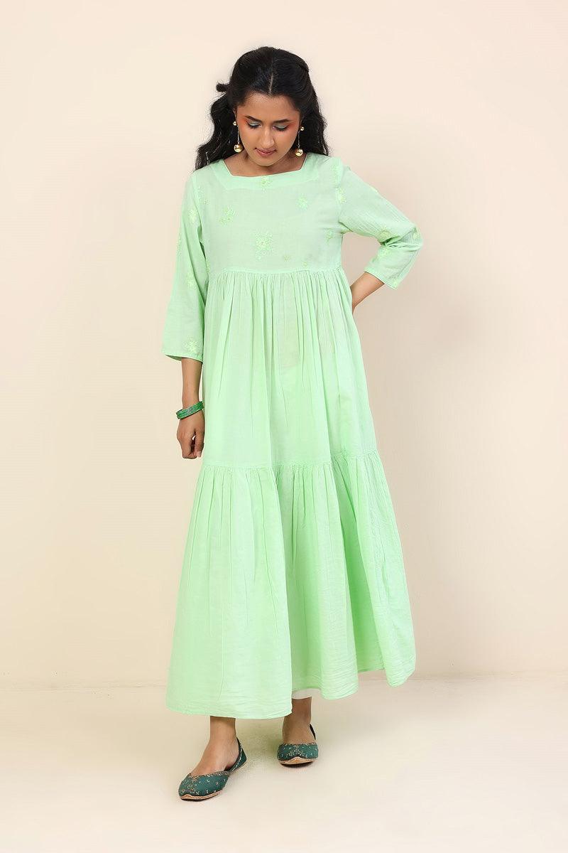 Generation - Baagh Mint Dress - 1 Piece - Green - Lawn