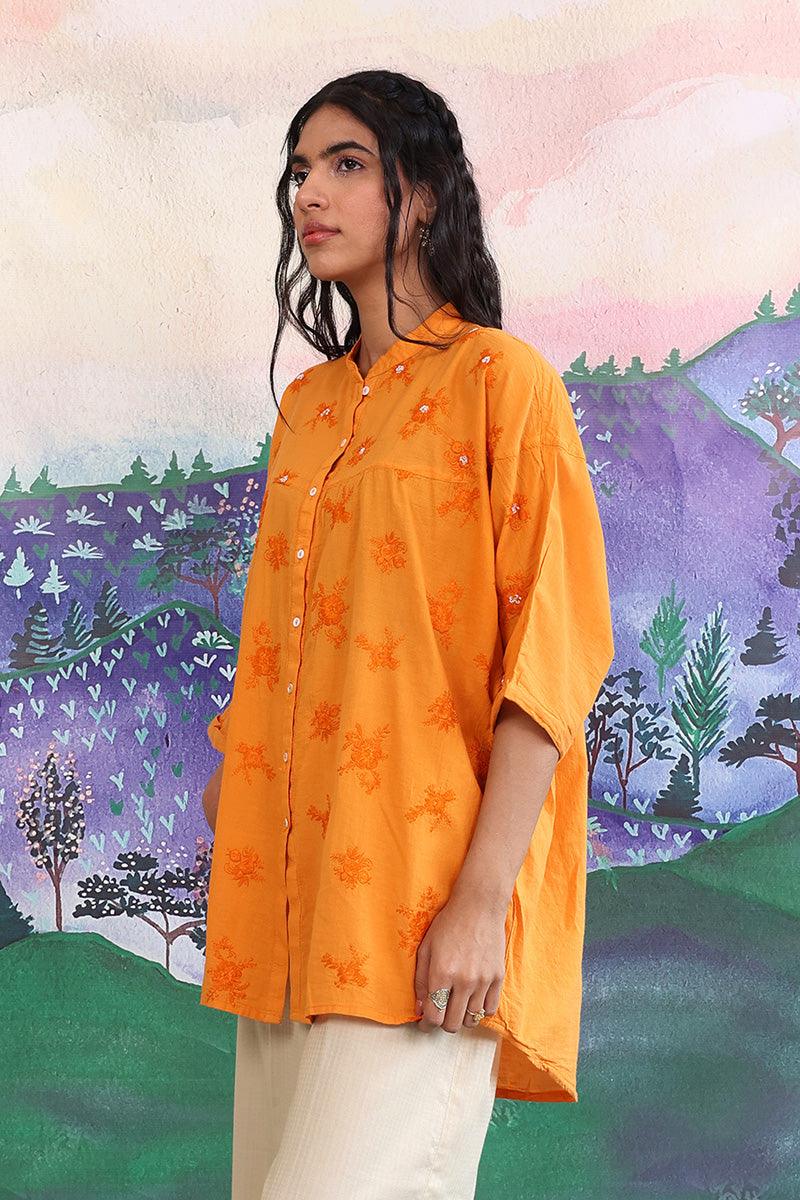 Generation - 1 Piece - Baagh Top - Orange - Lawn