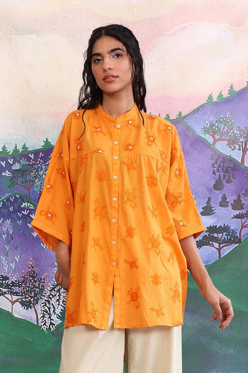 Generation - 1 Piece - Baagh Top - Orange - Lawn
