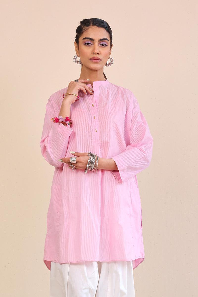 Generation - Malmal Da Kurta - 1 Piece - Pink - Lawn