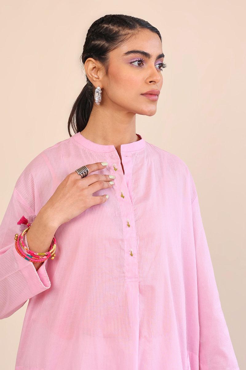 Generation - Malmal Da Kurta - 1 Piece - Pink - Lawn