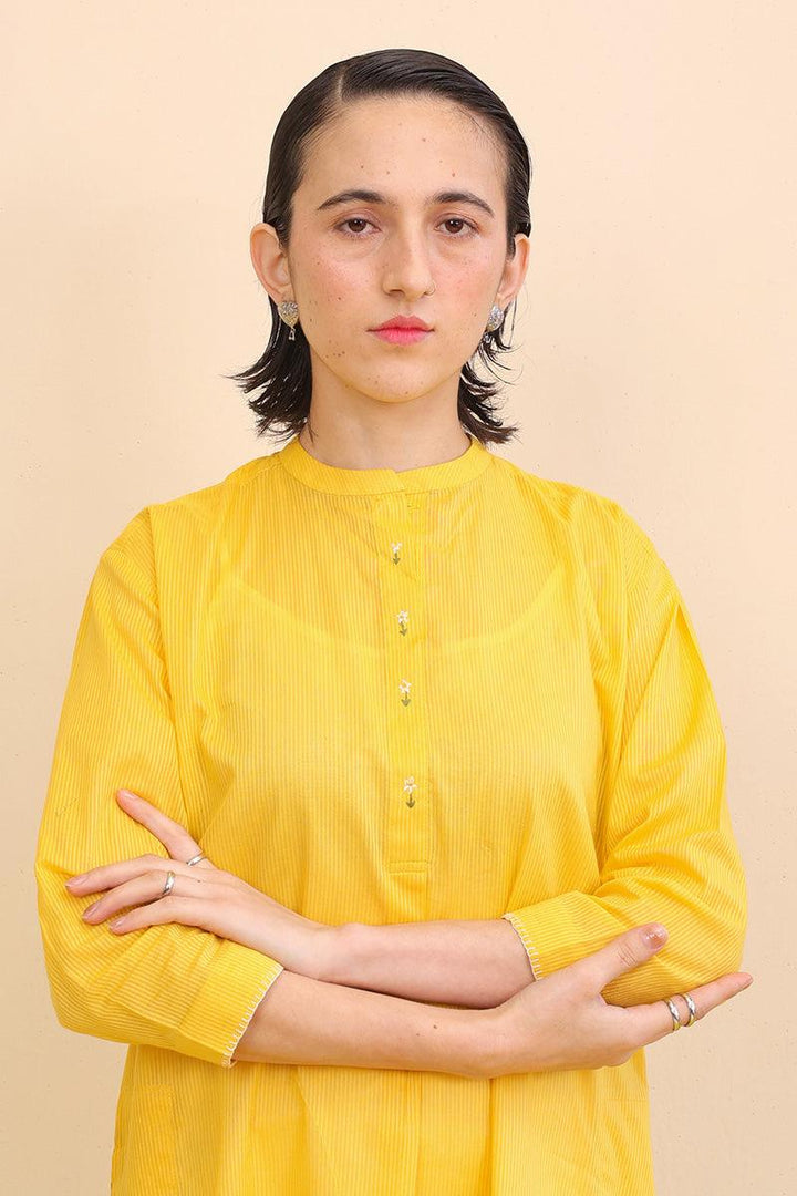 Generation - Malmal Kurti - Yellow - Lawn - 1 Piece