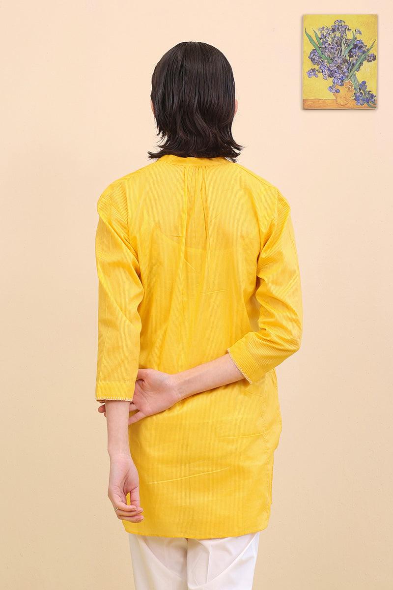 Generation - Malmal Kurti - Yellow - Lawn - 1 Piece