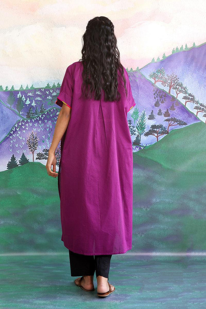 Generation - Malmal Kurti - 1 Piece - Purple - Lawn