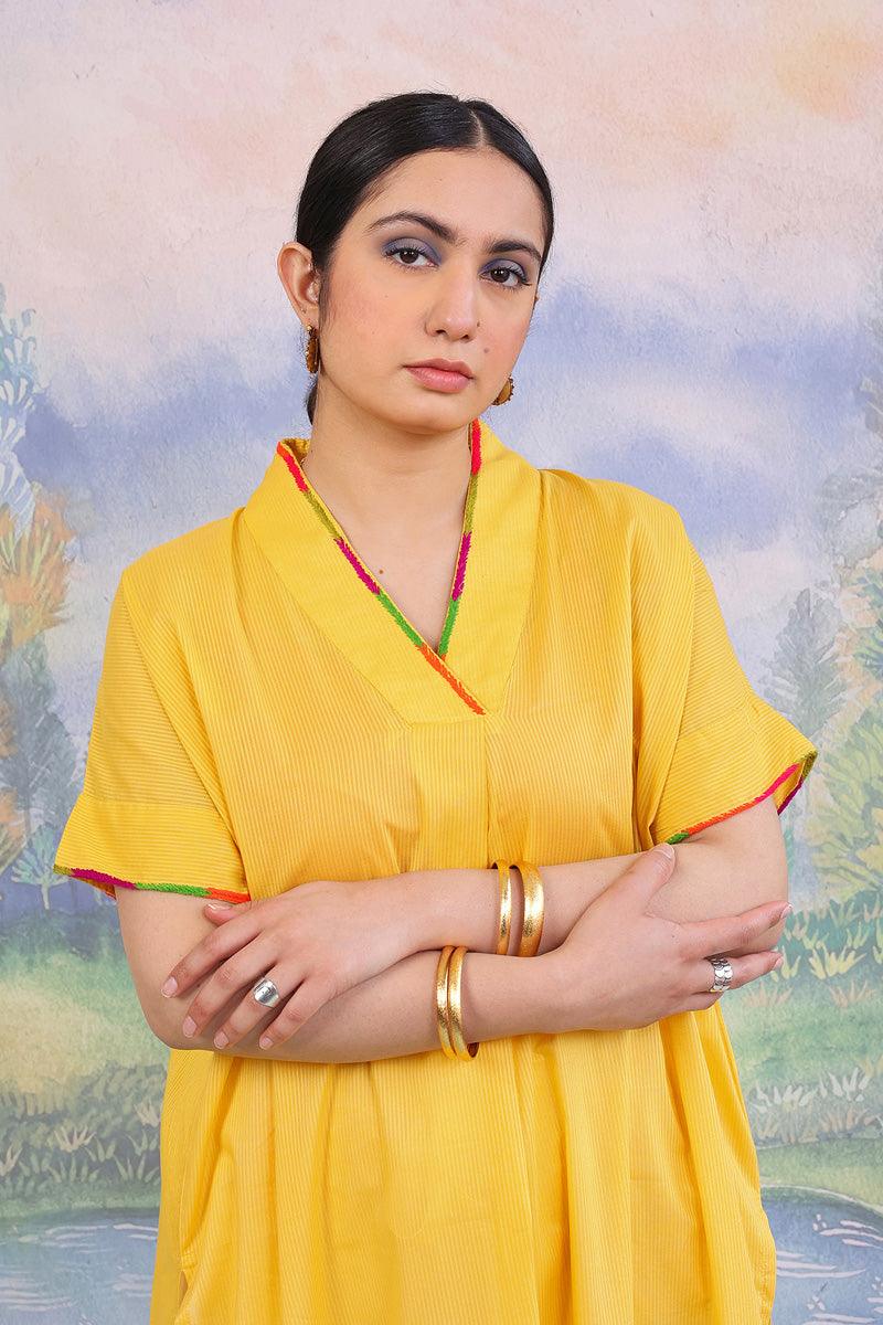 Generation - Malmal Kurta - 1 Piece - Yellow - Lawn