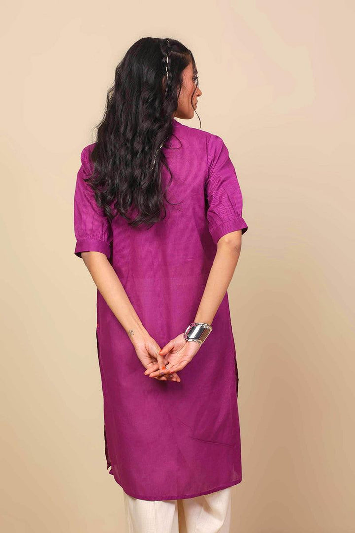 Generation - Malmal Kurti - Purple - Lawn - 1 Piece