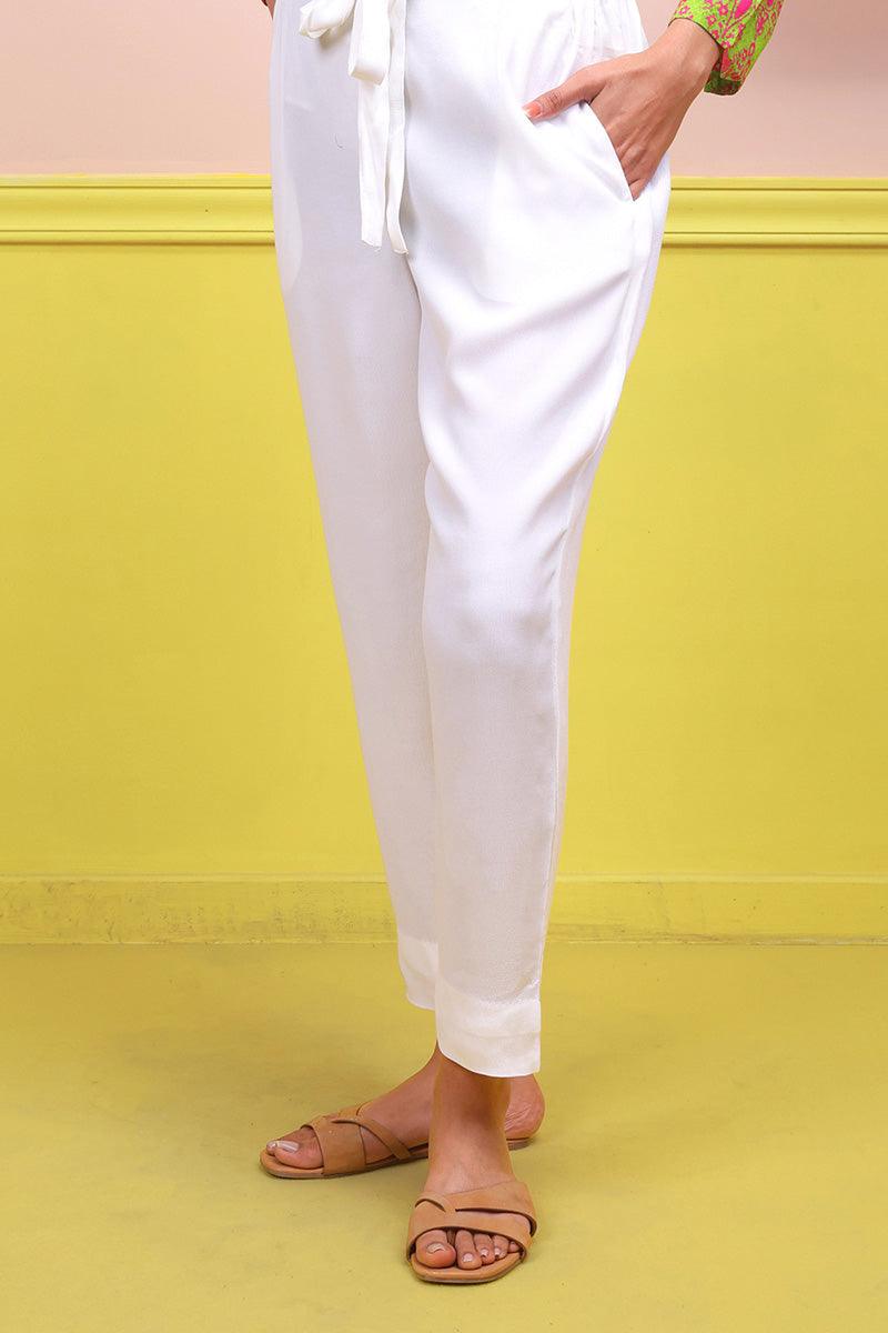 Generation - Solid Trouser - White - Lawn - 1 Piece