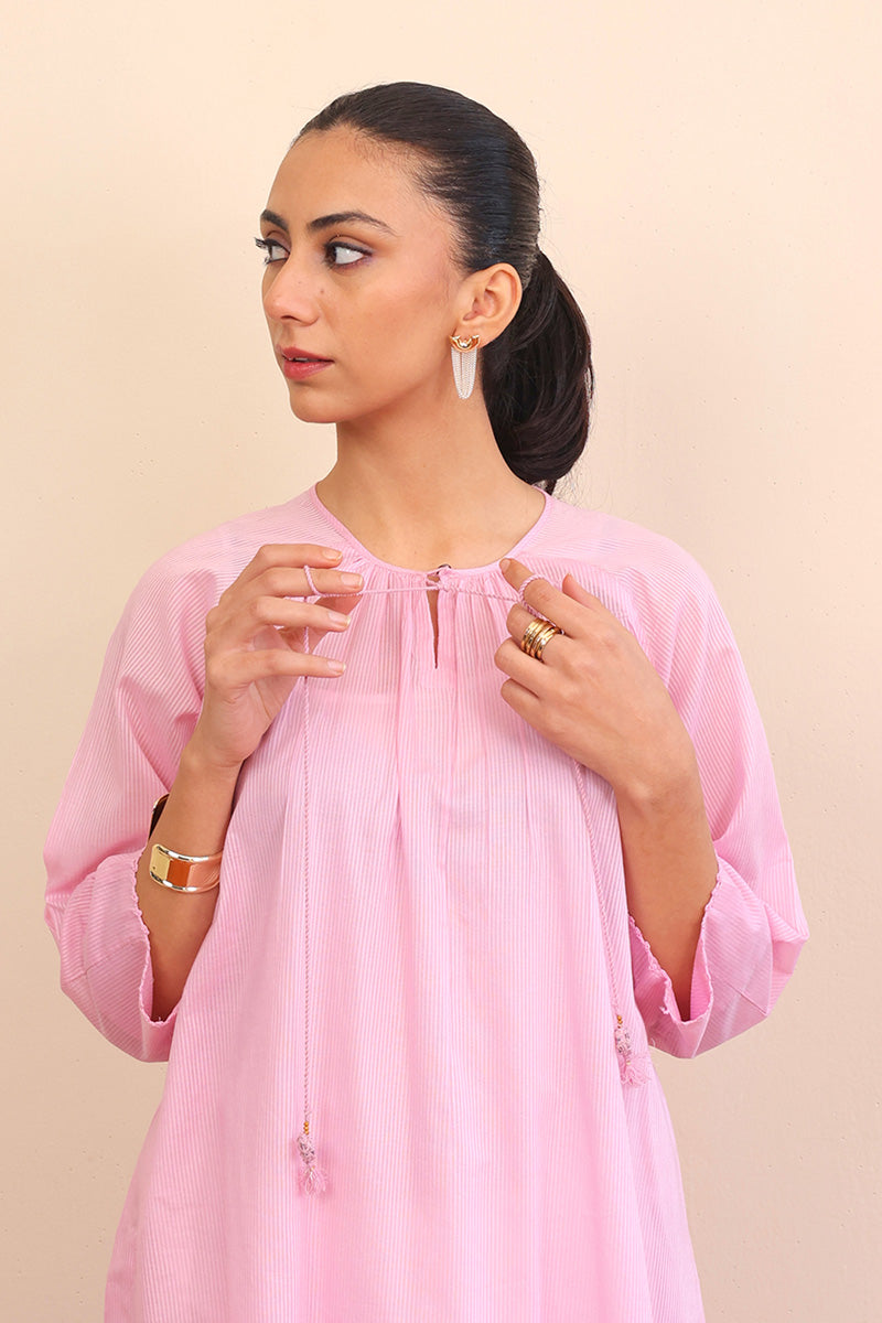 Generation - Malmal Kurti - Pink - Lawn - 1 Piece