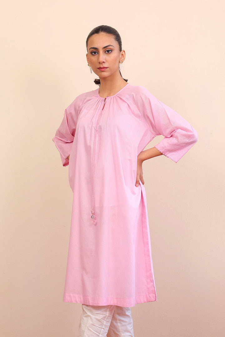 Generation - Malmal Kurti - Pink - Lawn - 1 Piece
