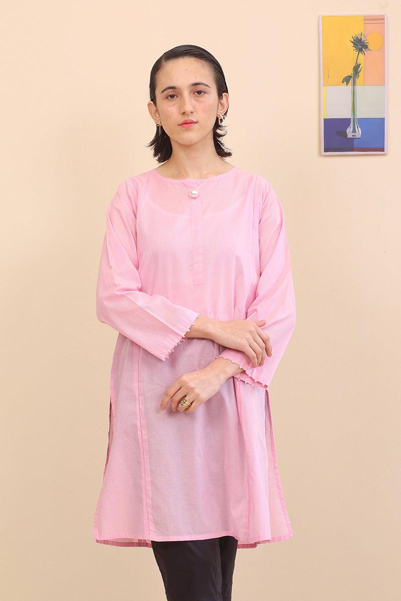 Generation - Malmal Kurti - Pink - Lawn - 1 Piece