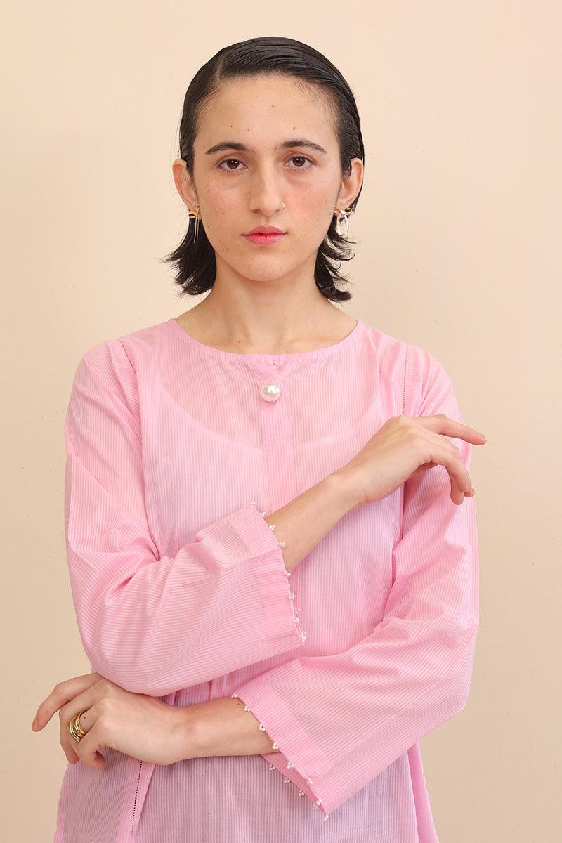 Generation - Malmal Kurti - Pink - Lawn - 1 Piece