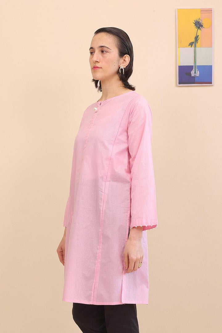 Generation - Malmal Kurti - Pink - Lawn - 1 Piece