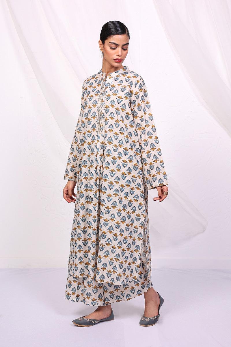 Generation - Desi Beat Printed 2-Piece Suit - Beige