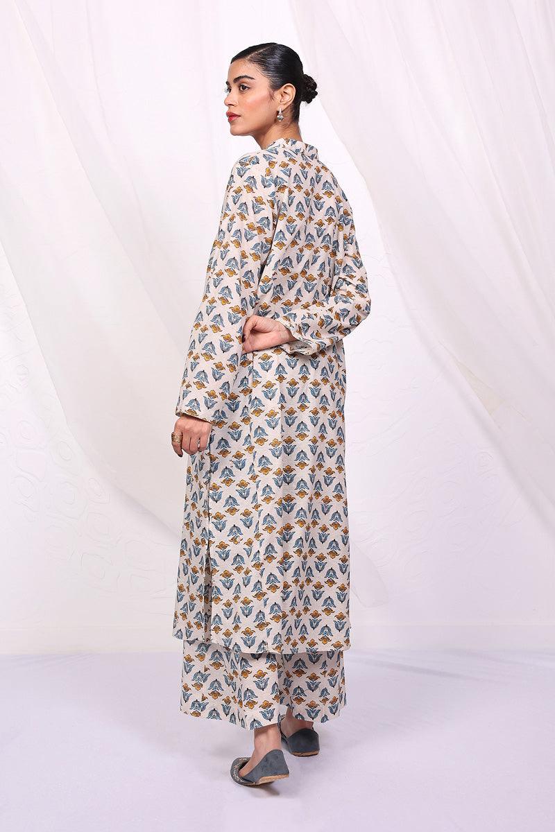 Generation - Desi Beat Printed 2-Piece Suit - Beige