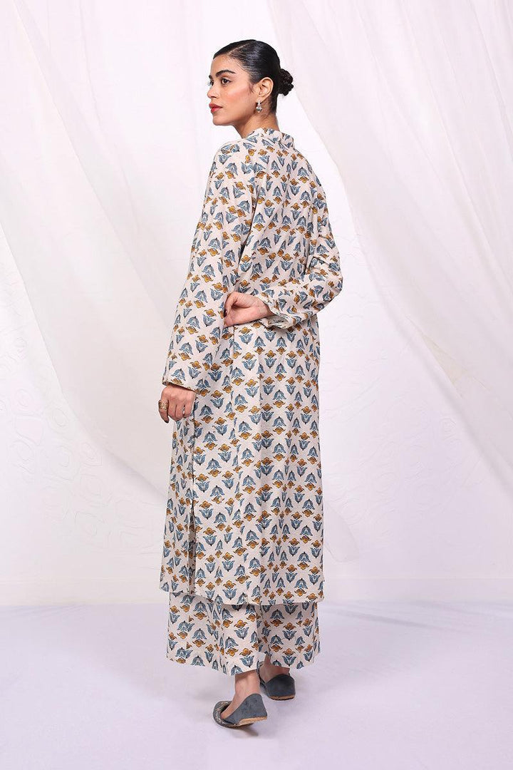 Generation - Desi Beat Printed 2-Piece Suit - Beige