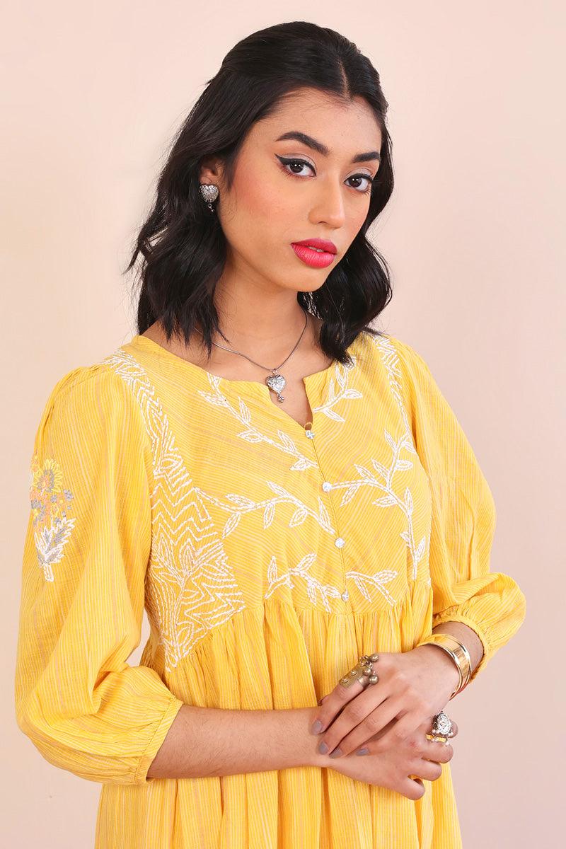 Generation - Serenity Dress - Yellow - Lawn - 1 Piece