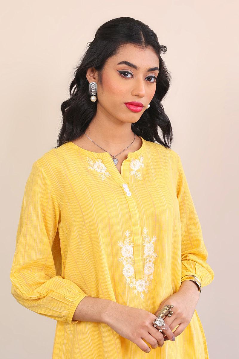 Generation - All Yellow Serenity Kurta - Yellow - Lawn - 1 Piece