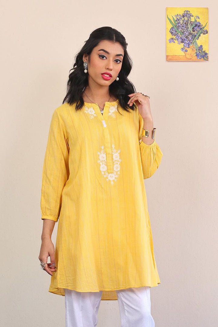 Generation - All Yellow Serenity Kurta - Yellow - Lawn - 1 Piece