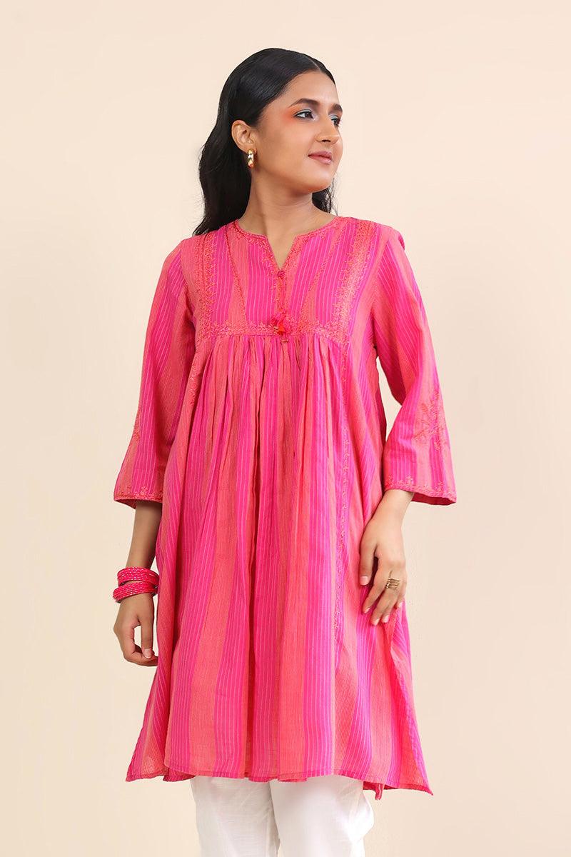 Generation - Serenity Kurta - 1 Piece - Pink - Lawn