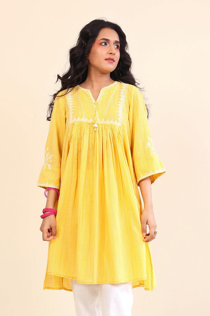 Generation - Serenity Kurta - 1 Piece - Yellow - Lawn