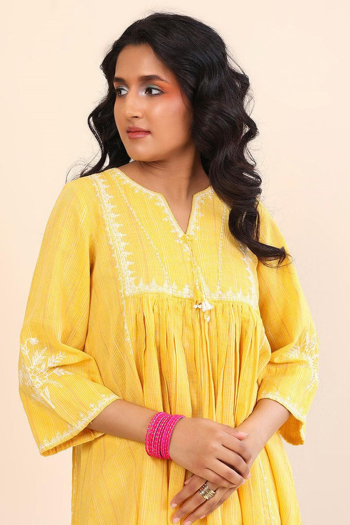 Generation - Serenity Kurta - 1 Piece - Yellow - Lawn