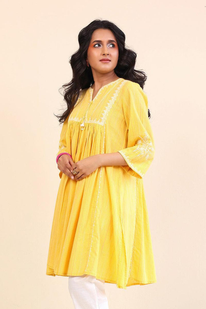 Generation - Serenity Kurta - 1 Piece - Yellow - Lawn