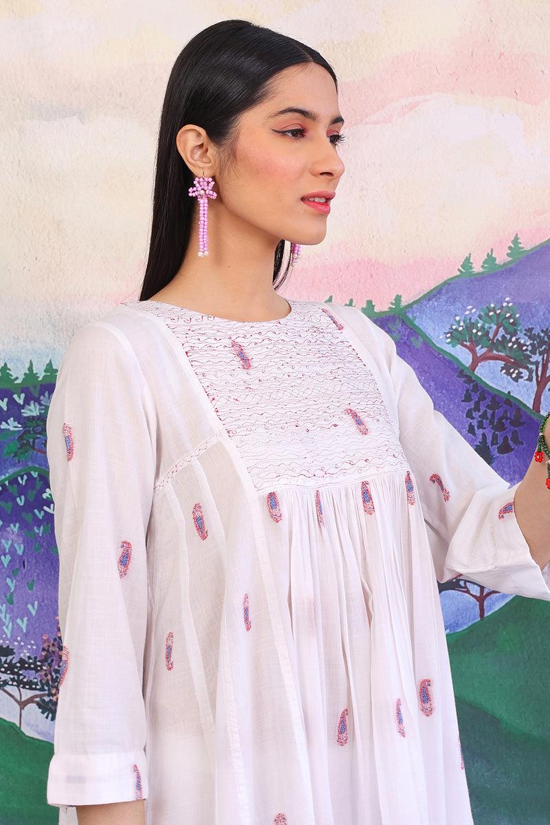 Generation - Feeling Cute Flared Frock - White - 1 Piece