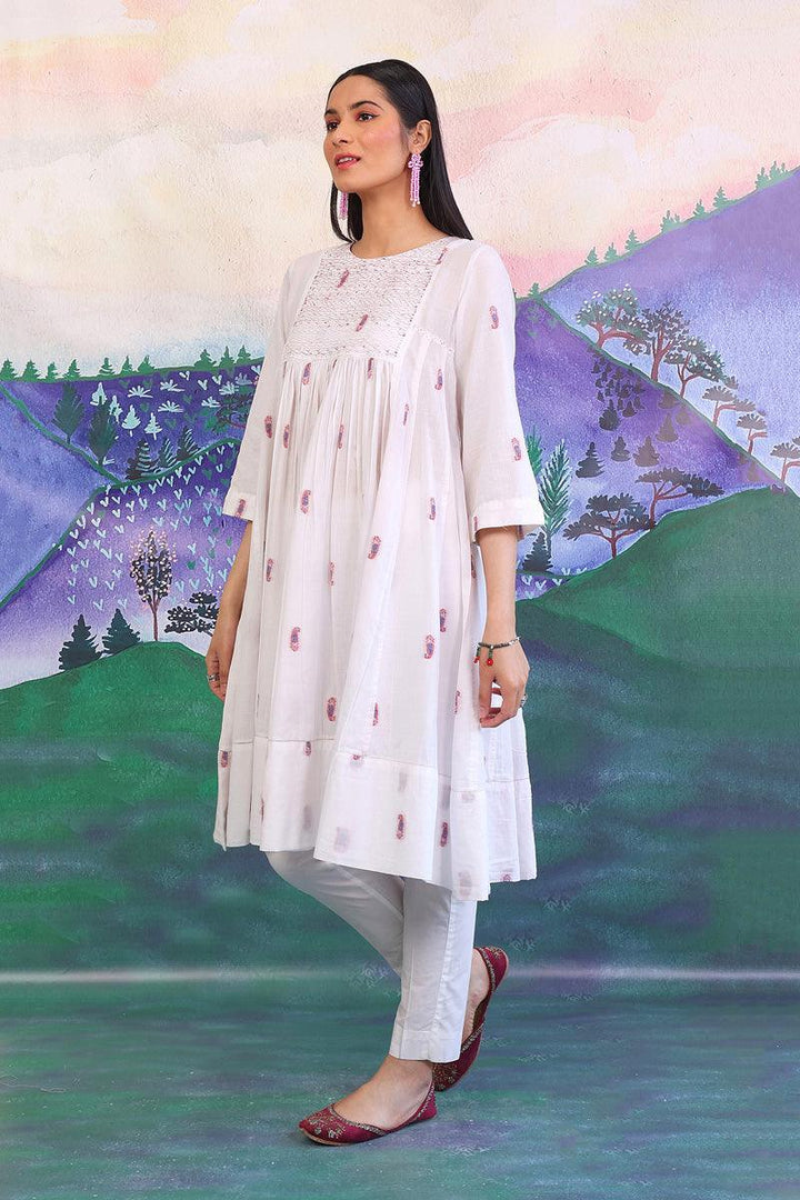 Generation - Feeling Cute Flared Frock - White - 1 Piece