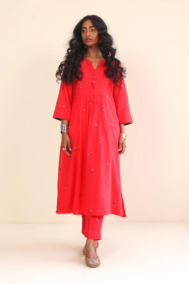 Generation - Feeling Cute Scarlet Shirt - Red - 2 Piece