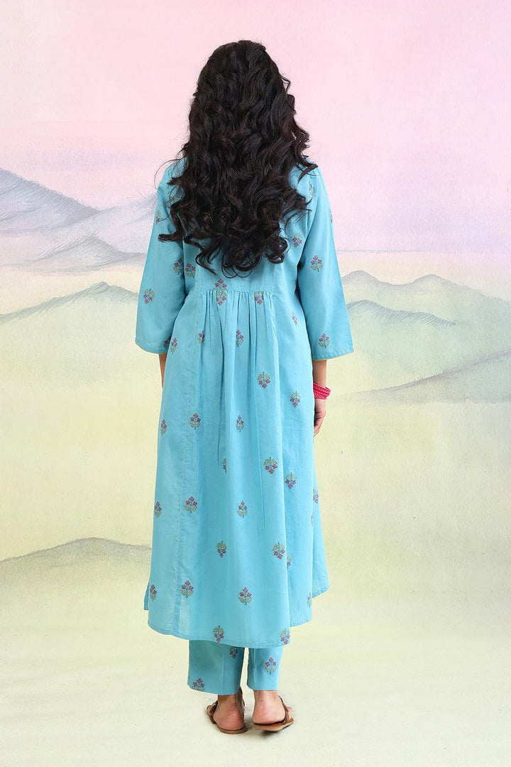 Generation - Feeling Cute Scarlet Shirt - Sky Blue - 2 Piece