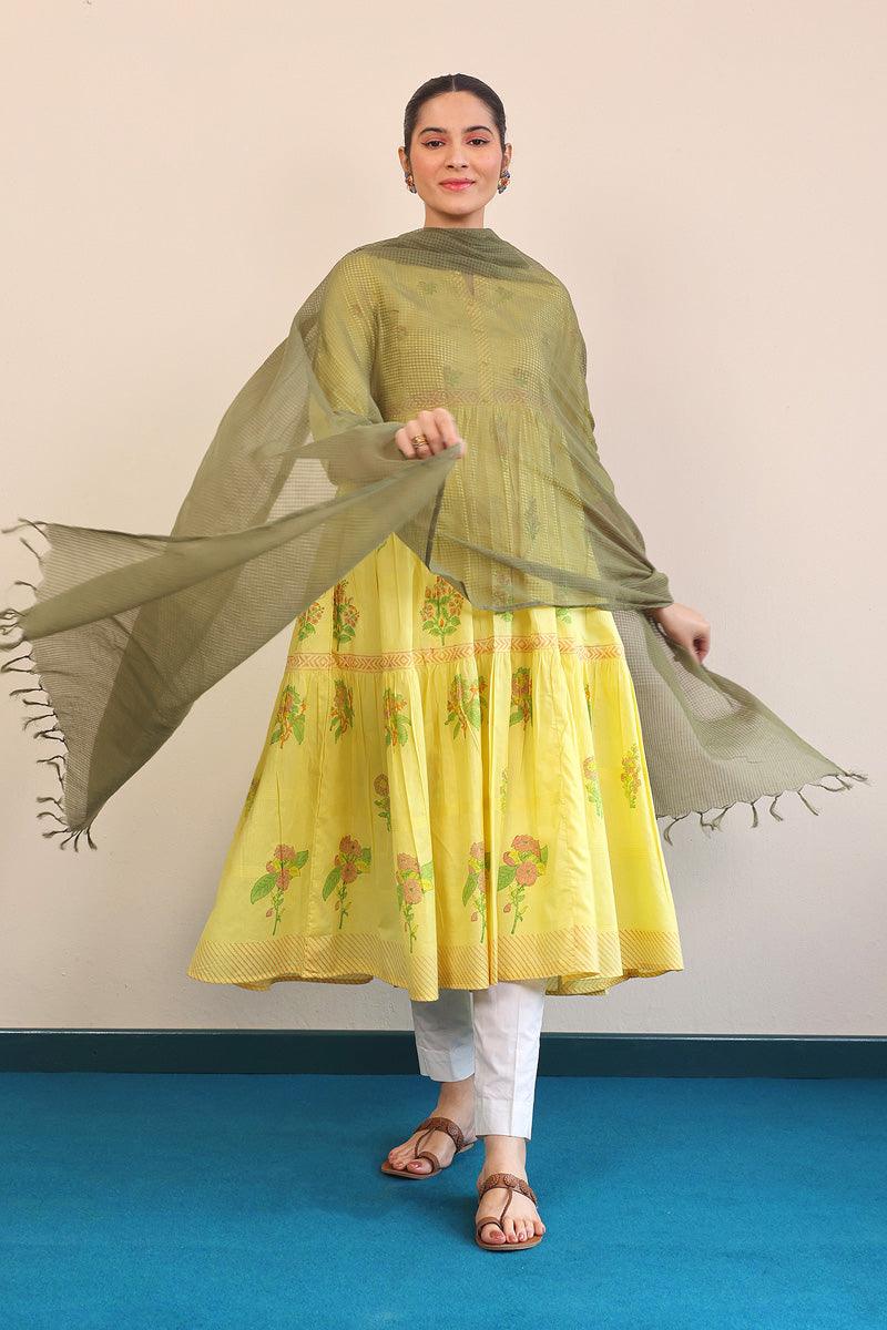 Generation - Juniper Dupatta - Army Gree - 1 Piece