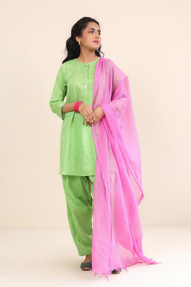 Generation - 1 Piece - Micro Check Dupatta - Cotton