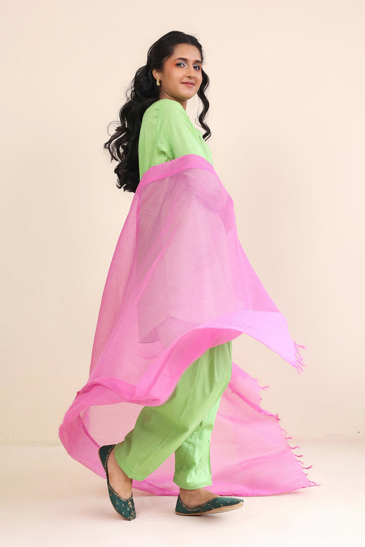 Generation - 1 Piece - Micro Check Dupatta - Cotton