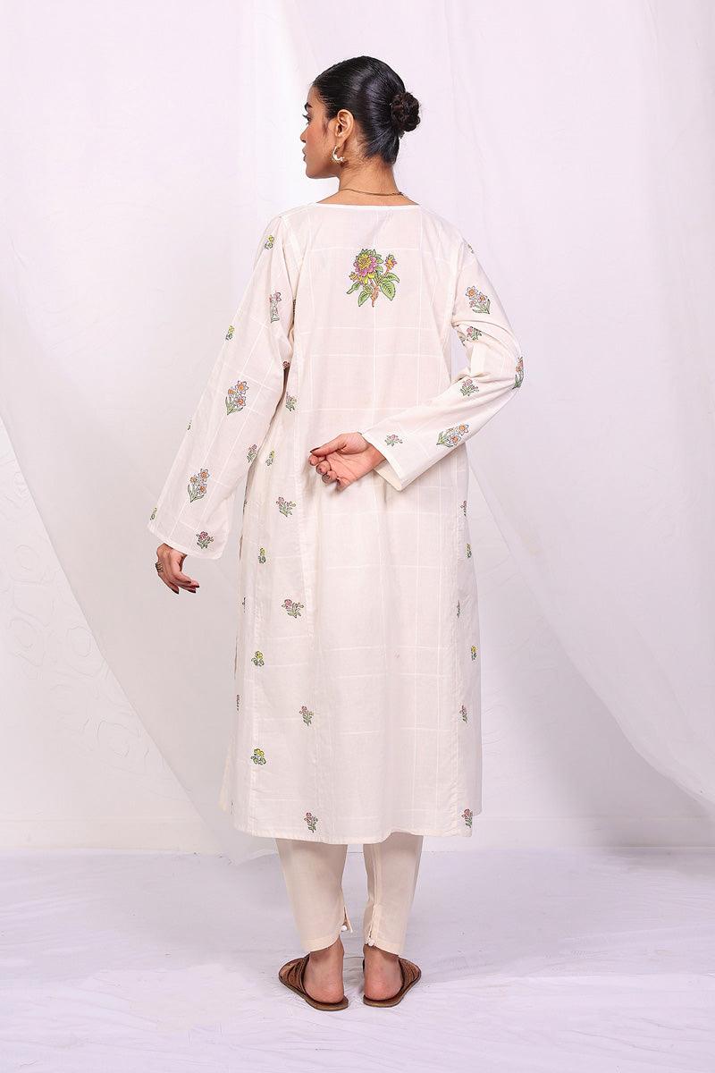Generation - Tropic Splendour A-line Kurta - Off White - 1 Piece