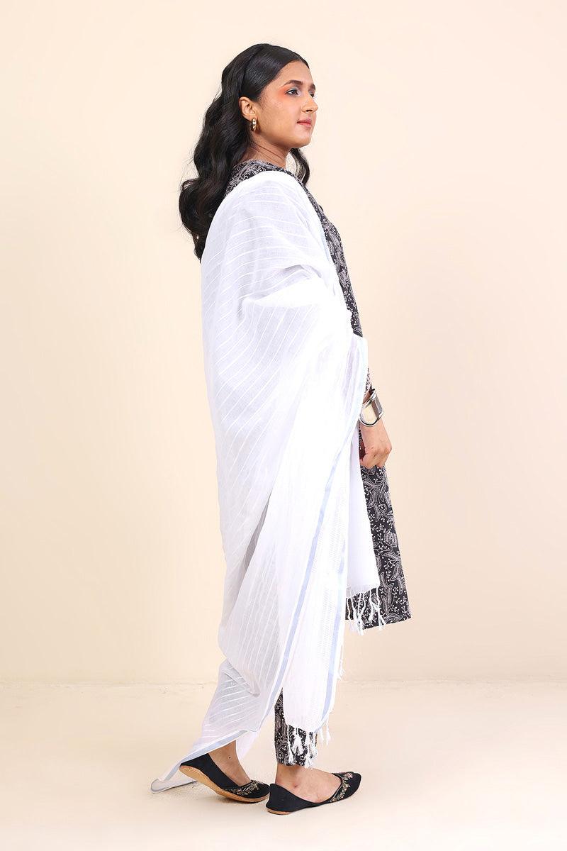 Generation - Baagh Dupatta - White - 1 Piece