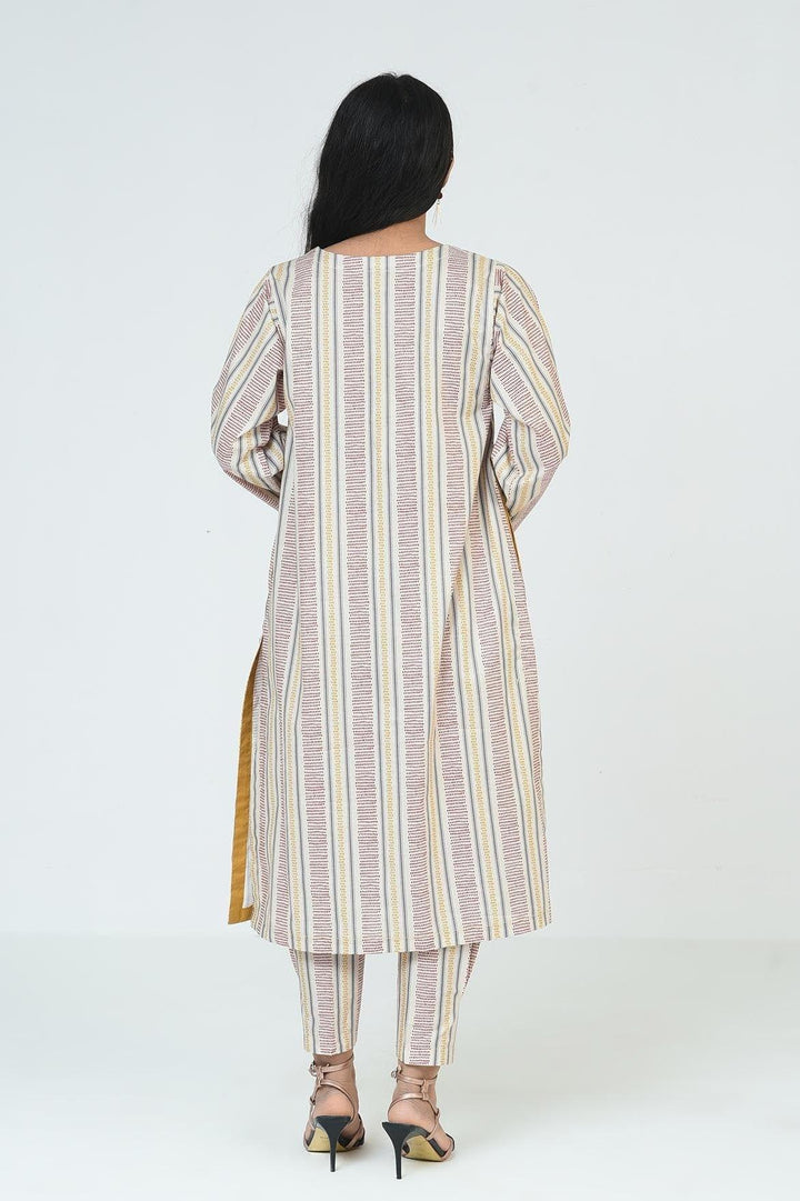 Mizaj | Geometra | 2 Pc | Unstitched | Cambric Shirt & Trouser | S2CB-22095995 - Studio by TCS